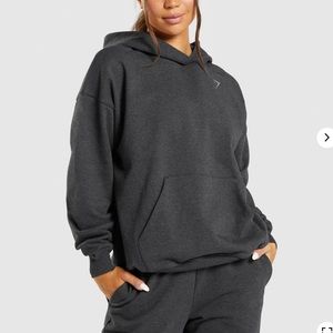 Gymshark Rest Day Hoodie Black Marl Small